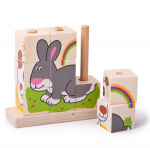 Bigjigs medinė suveriama dėlionė „Gyvūnai“ (9 el.)