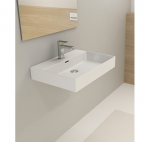 Bocchi Milano pakabinamas/pastatomas praustuvas 605x465mm : Spalva - Balta matinė