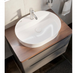 Bocchi Slim Line ovalus praustuvas 60x45 cm : Spalva - Balta blizgi