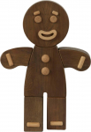 Boyhood Dekoracijos Gingerbread Man tamsus ąžuolas S