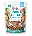 BRIT CARE Dog  Raw Treat Skin & Coat Fish & Chicken with Probiotics and Algae 40g