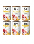 BRIT Pate&Meat chicken 6x400 g vištienos paštetas šunims