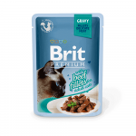 Brit Premium Delicate Beef in Gravy konservai katėms : Pakuotė konservas - 85 g