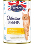 BUTCHER'S Delicious Dinners in Jelly 400g su vištiena, su elniena, su upėtakiu, su jūros žuvimi, su jautiena