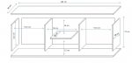 Cama SOHORTV180BI/SZ TV stovas / baldas garso ir vaizdo aparatūrai 1 spintos