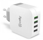 CELLY TRAVEL CHARGER TURBO 4USB 4.8A|TC4USBTURBO