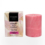 Cilindrinė rankų darbo žvakė ACAPPELLA, 100% palmių vaško, magnolijos kvapo, 10 cm