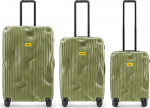 Crash Baggage Lagaminai Stripe olive 3 vnt.