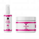 CURLY SECRET rinkinys APSAUGAI - KAUKĖ SU PROTEINU IR APSAUGA NUO KARŠČIO