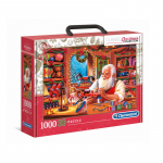 Dėlionė CLEMENTONI 1000 det. lagaminėlyje SANTA WORKSHOP
