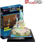 Dėlionė CUBFUN 3D su LED (didelė) Laisvės statula-5