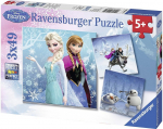 Dėlionė RAVENSBURGER 3x49 d FROZEN ŽIEMOS NUOTYKIAI