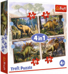 Dėlionių rinkinys TREFL 35+45+54+70 DINOZAURAI