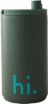 Design Letters Kelioninis puodelis Design Letters Hi žalios spalvos 350 ml