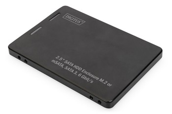 DIGITUS 2.5inch SATA HDD Enclosure M.2 or mSATA SATA 3 6Gbit/s write speed up to 520MB/s