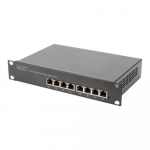 Digitus | 8-port Gigabit Ethernet Switch | DN-80114 | Unmanaged | Rackmountable | 10/100 Mbps (RJ-45) ports quantity | 1 Gbps (RJ-45) ports quantity | SFP+ ports quantity | Power supply type Internal