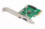 DIGITUS PCIe kortelė USB Type-C + USB Type-A