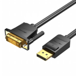 DisplayPort į DVI kabelis 2 m ventiliacija HAFBH (juodas)