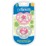 Dr.Browns PA22003 Šviečiantis tamsoje silikoninis čiulptukas 6-12m