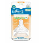 Dr.Browns WNY201 lygio žindukai , silikoniniai, tyrelėms ir košėms, plačiu kakleliu, 2 vnt.