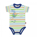 Dryžuotas smėlinukas mėlynomis detalėmis "Begemotukas"