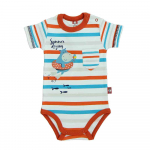 Dryžuotas smėlinukas raudonomis detalėmis "Begemotukas"