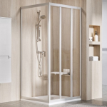 Dušo kabina Ravak: durys ASDP3-80/90 + stacionari sienelė APSS-80/90