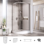 Dušo kabinos, padėklo ir jo priedų komplektas Ravak SET16, 90 cm