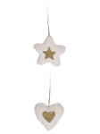 Eglutės dekoracija PLUSH WHITE, 12 cm