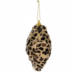 Eglutės dekoracija XMAS BALL LEOPARD, 9 cm
