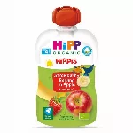 Ekologiška obuolių, braškių, bananų tyrelė HIPP (nuo 4 mėn.), 100 g
