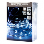Elektrinė girlianda SILVERWIRE, 160 LED, IP44, (elementai 3xAA neįeina), šaltai baltos sp., 7,95 m