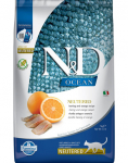 FARMINA N&D Ocean Cat Neutered Adult Herring & Orange 5 kg silkė ir apelsinas po kastracijos