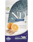 FARMINA N&D Ocean Cat suaugusiems silkė ir apelsinas 5 kg