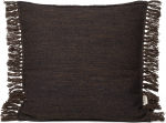 Ferm Living Pagalvė Kelim su kraštais tamsiai rudos spalvos 50 x 50 cm