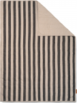 Ferm Living Pikniko antklodė Grand su juostelėmis juoda-smėlio 120 x 170 cm