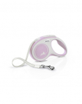 FLEXI New Comfort S Tape 5 m rose automatinis pavadėlis