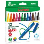 Flomasteriai ALPINO Maxi, 12 sp.