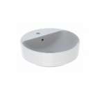 Geberit VARIFORM pastatomas praustuvas, apvalus su skyle maišytuvui, 45 cm : Spalva - Balta blizgi, Tipas - su persipylimo anga