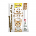 GimCat Sticks skanėstai su kalakutiena ir triušiena katėms : Skanėstų kiekiai - N4