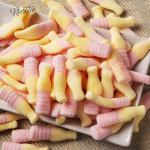 Guminukai „Bananų ir braškių skonio šnypščiantys buteliukai“, 1 kg