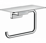 Hansgrohe Addstoris WC popieriaus laikiklis su lentynėle : Spalva1 - Šlifuotas paviršius, juoda