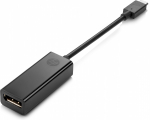 HP USB Type-C to DisplayPort Adapter USB ekrano adapteris Juoda