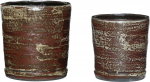 Hübsch Gėlių vazonai Fossil kaštoninės spalvos 2 vnt.