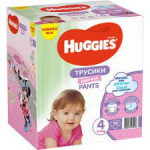 Huggies Pants Girl 4 (9-14kg) kelnaitės mergaitėms 72 vnt.
