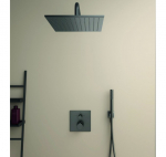 Ideal Standard C100 termostatinės dušo sistemos komplektas, šlifuotos juodos (grafito) spalvos