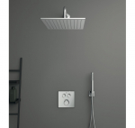 Ideal Standard Ceratherm Navigo kvadratinės potinkinės dušo sistemos komplektas, chromo spalvos, A7773AA