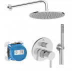 Ideal Standard JOY potinkinės dušo sistemos komplektas, chromo spalvos, 30cm dušo galva