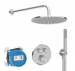 Ideal Standard Navigo potinkinės, termostatinės dušo sistemos komplektas (30cm galva), chromo spalvos, A7772AA