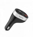 Įkroviklis automobilinis HOCO Z29 su 2 USB jungtimis 3.1A su led ekranu juodas